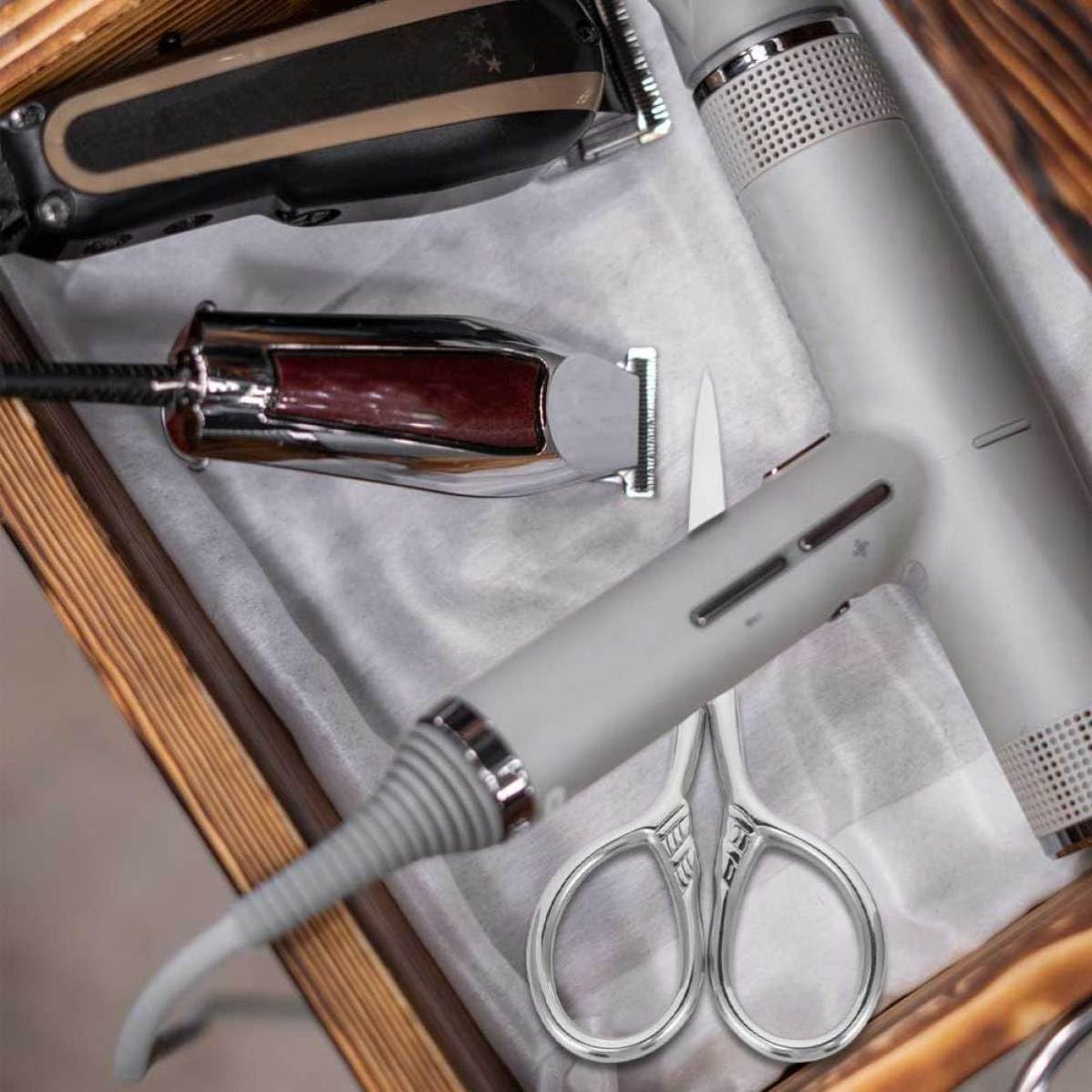 2 Sets Men's Mustache Scissors Set with Beard Combs and Case