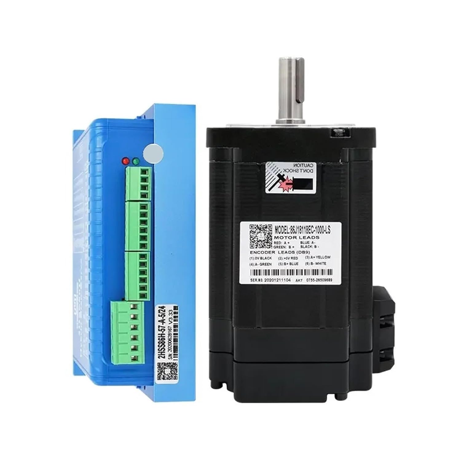 1pcs 86J18118EC-1000-LS+2HSS86H for CNC Machine Accessories Full-Closed Hybrid Step Servo Motor and Driver Suit