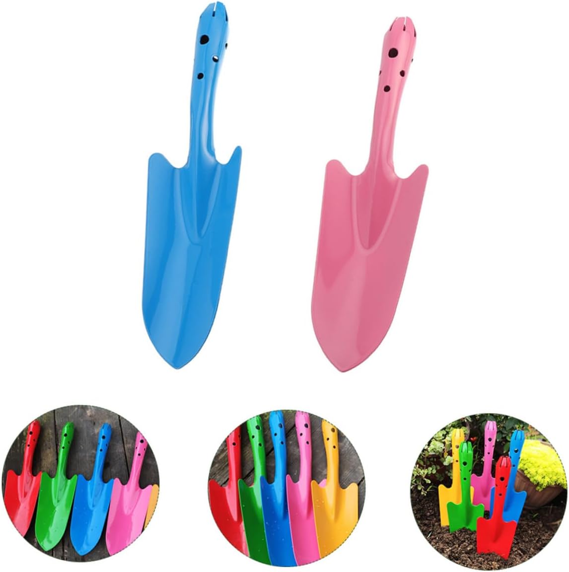 2pcs Garden Spade Small Gardening Shovel Home Soil Shovels Family Planting Scoops Random Color