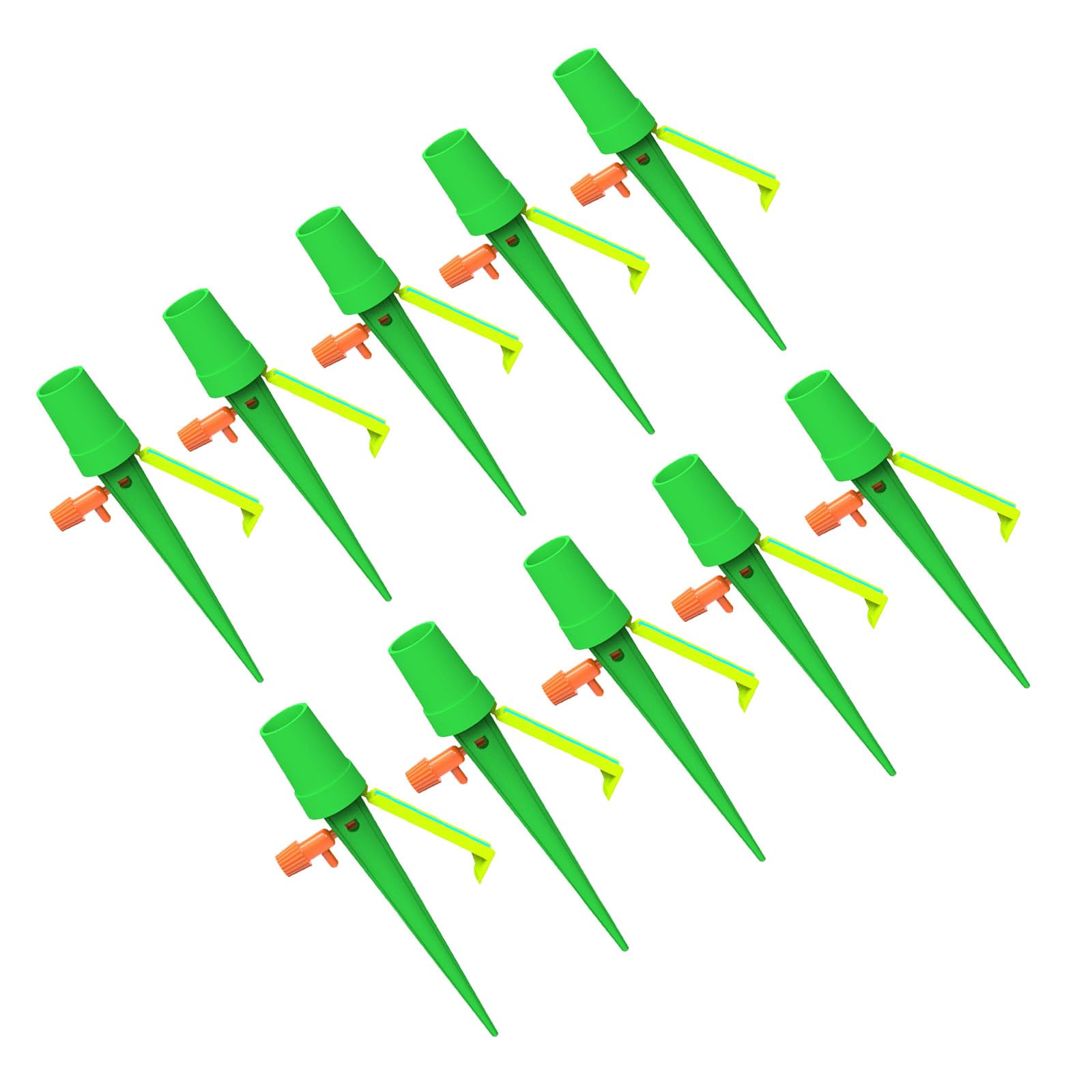 Buxuaaaa Of 10 Automatic Flows Control Adjustable Watering Spikes Leakproof Valves for Indoor and Outdoor Garden Irrigation Selfwatering Stakes