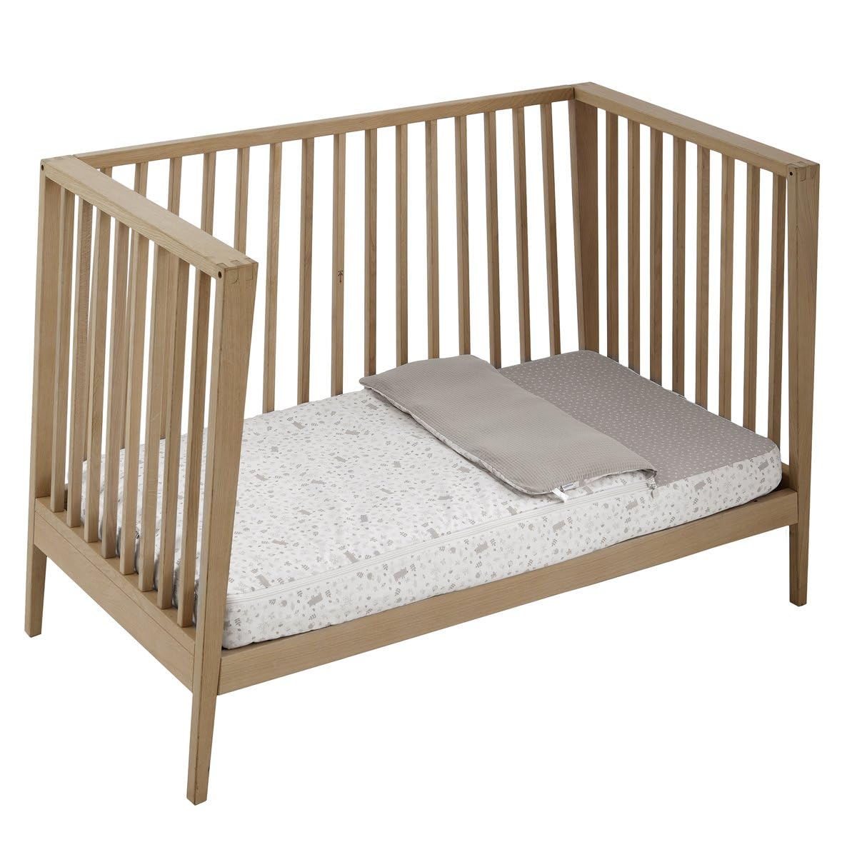 Cambrass - Saco Cuna nórdico con Cremallera - Ropa de Cuna Ajustable con Gomas - Saco de Dormir bebé desenfundable Sirve Tanto para Verano como para Invierno - Abete Beige