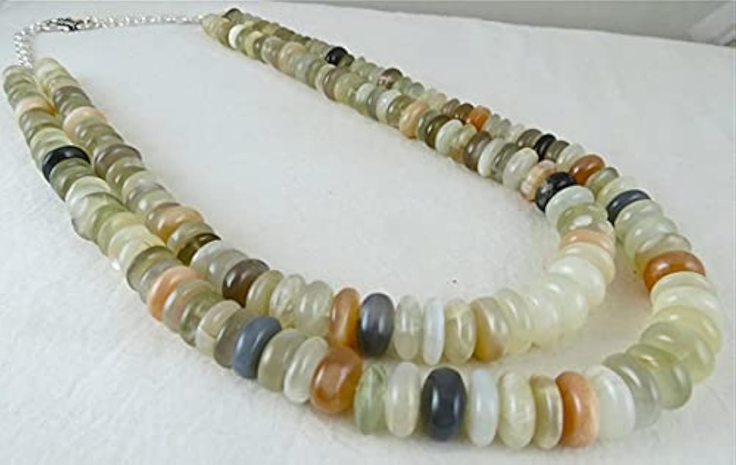 Collier double rang en pierre de lune LKBEADS un cadeau d'exception pour elle