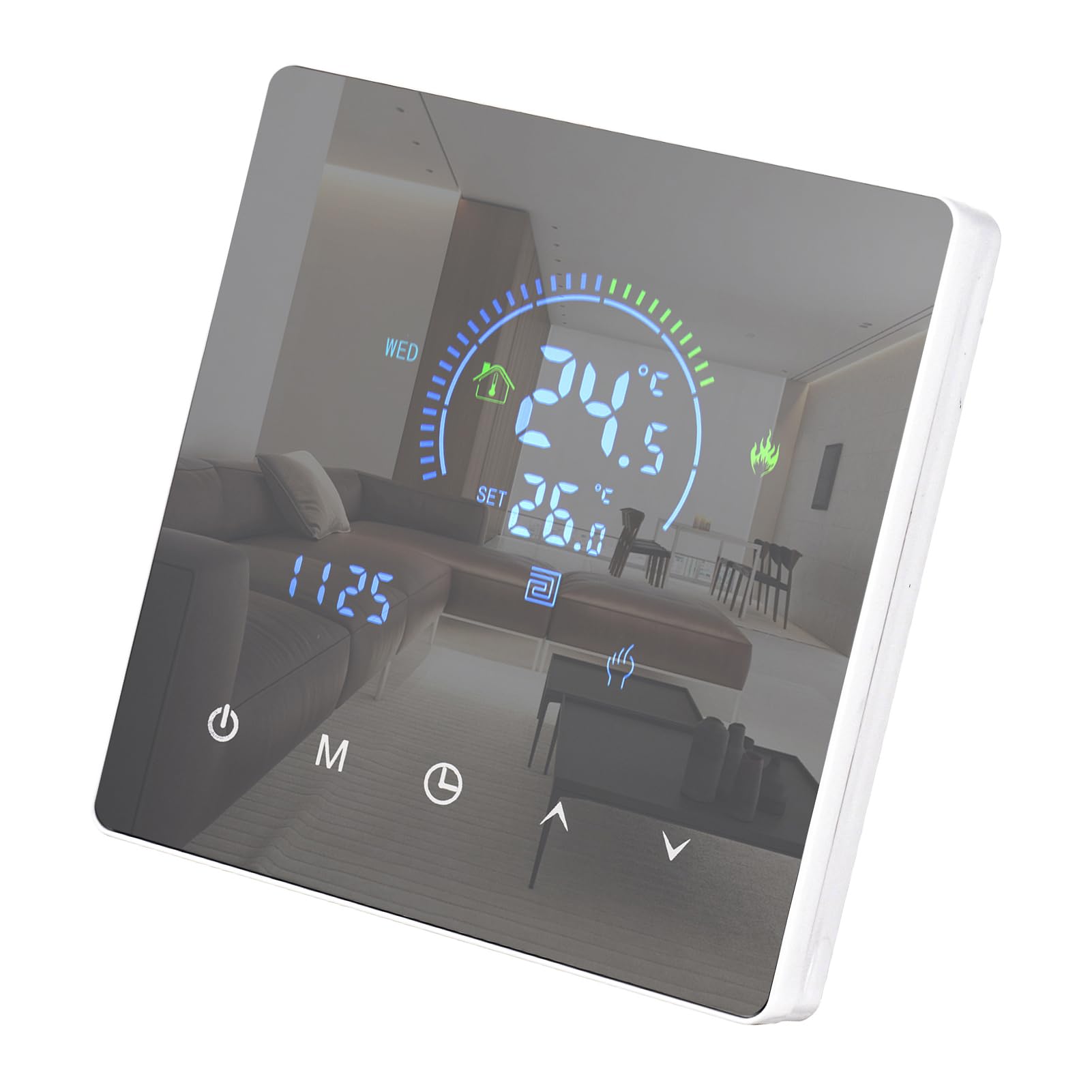 Domary Inteligentny Programowalny Termostat z Dotykowym Ekranem LCD do Domowego Hotelu Szkolnego, Harmonogram Tygodniowy 5+2 i Ręczny Tryb Automatyczny, Funkcje Przeciw Zamarzaniu (Inny)