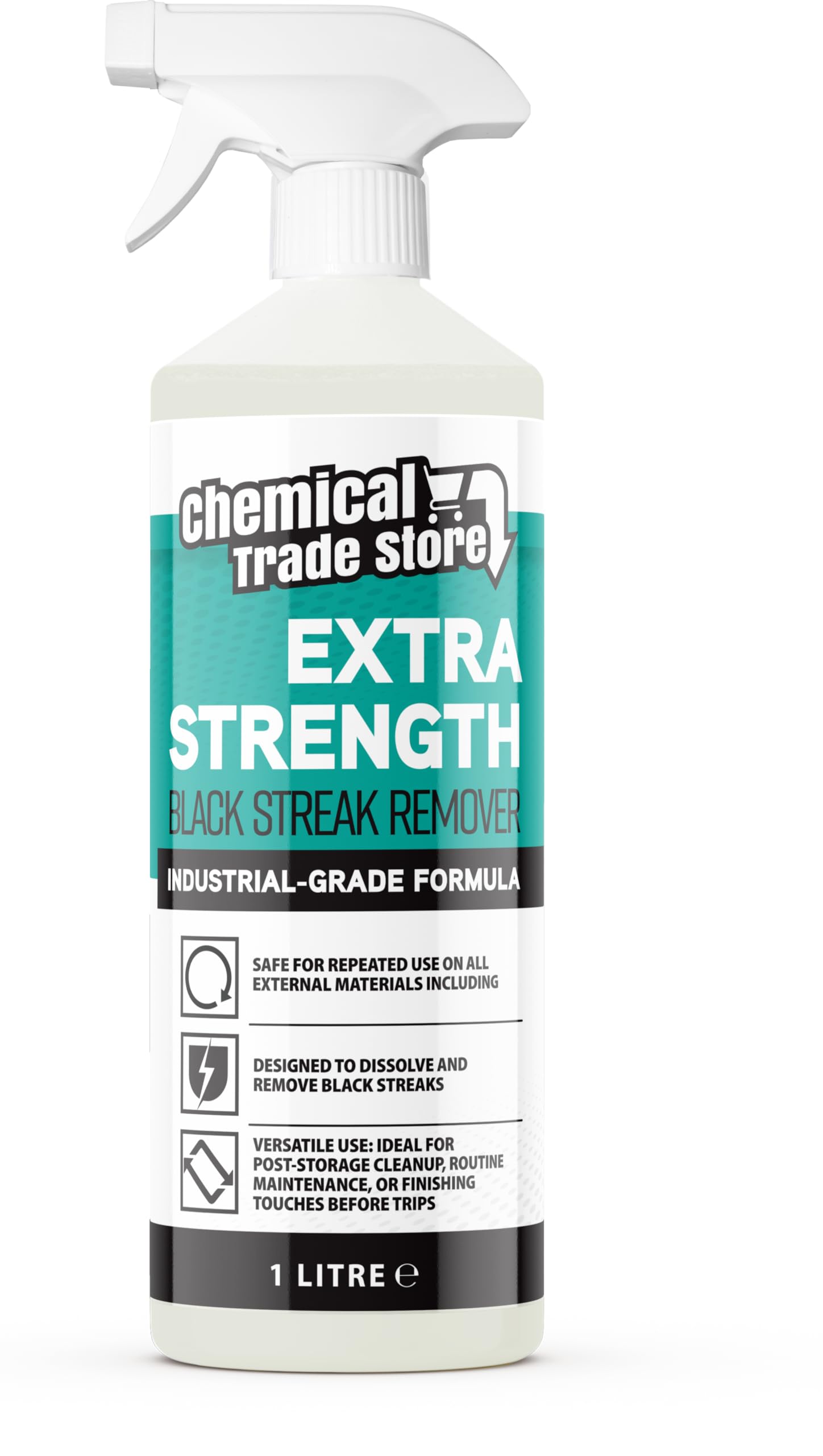 Chemical Trade Store - Black Streak Remover 1L – Quick-Acting Spray for Caravan Side Panels & Roof Lines
