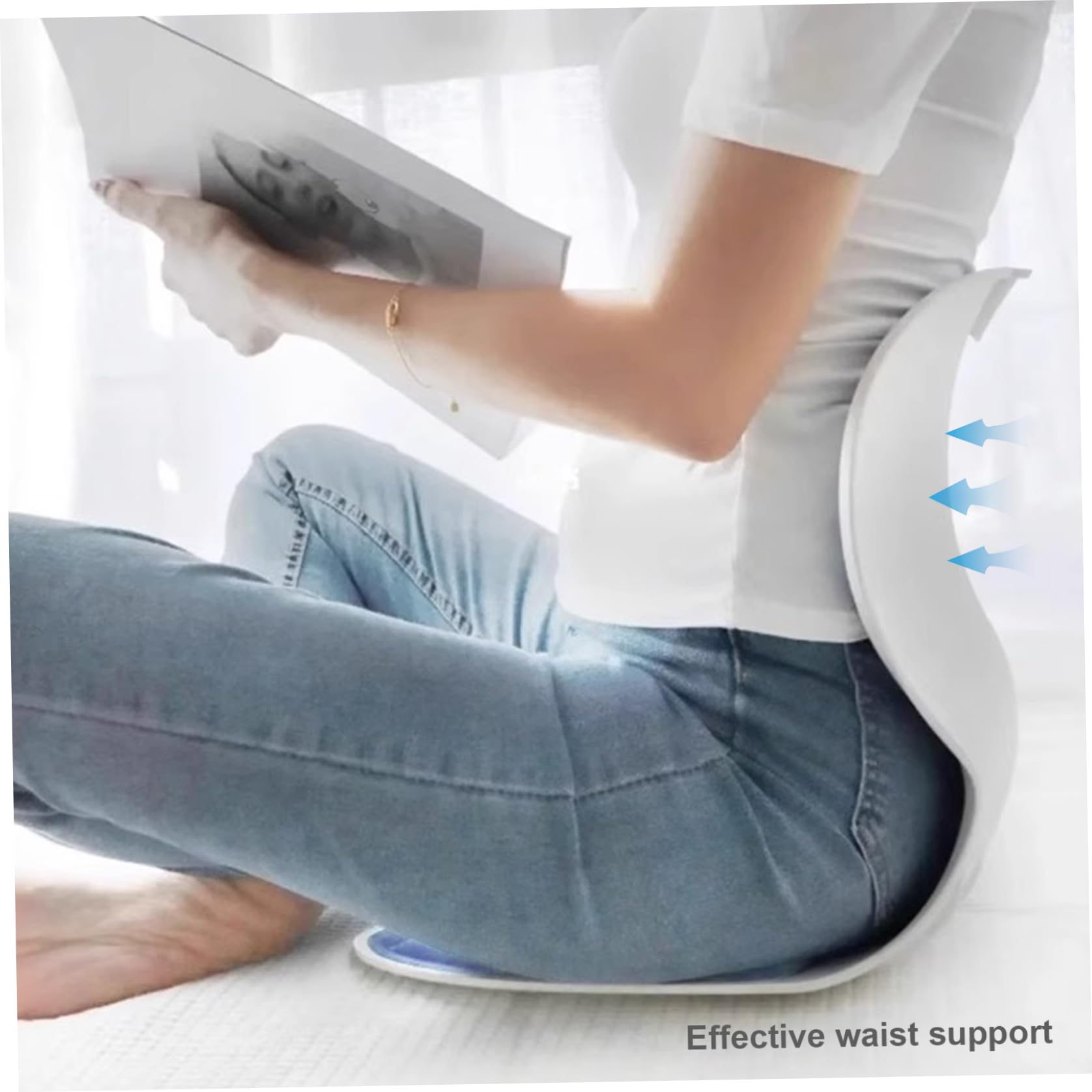 Postura Silla de espalda Alivio de dolor de postura Corrector para silla Soporte lumbar ergonómico Soporte de la parte baja de la espalda para el asiento del piso de la oficina, apoyo lumbar, correct