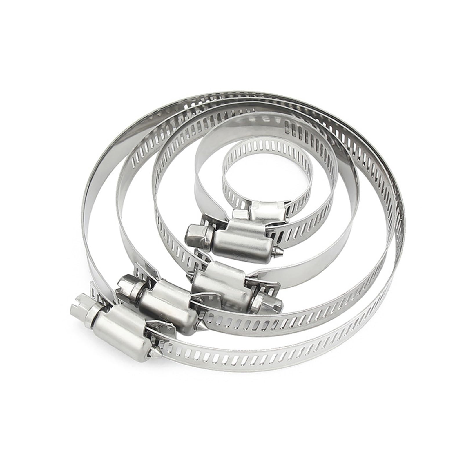 Rohrschelle 4-teiliges Schlauchschellen-Set aus Edelstahl 304, verstellbar, 6–12–27–63 mm, for Wasserrohr-, Sanitär- und Schreinereiklemmen(Dia.33-57mm)
