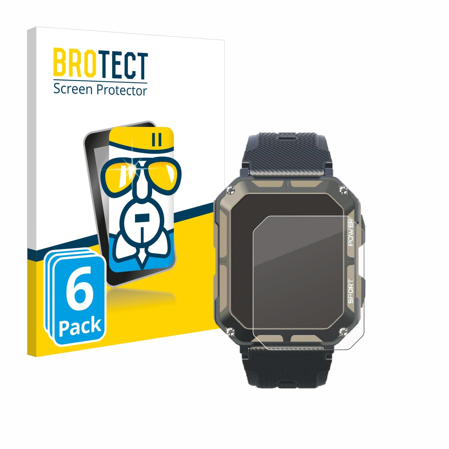 Brotect AirGlass Pellicola Protettiva In Vetro Per Fitbit Blaze (3 Pezzi) - Durezza 9H, Anti-impronta, Made In Germany - 4