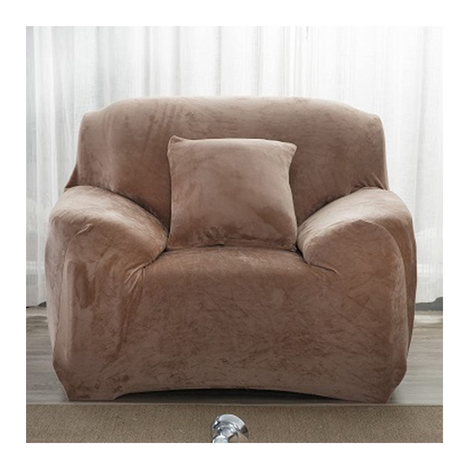 Housses canapé 2 places kaki | Protection extensible 145-185cm pour salon