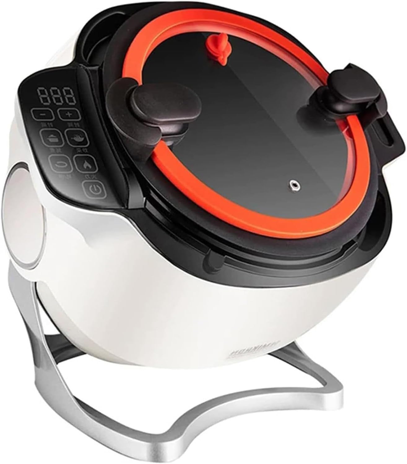 Commercial Cooking Machine, 2000W Multi-Function Non-Stick Pan Stir-Fry Machine Pot Stirrer, Automatic Cooking Machine 360° Rotatable Stir Fry Machine for Home Restaurant