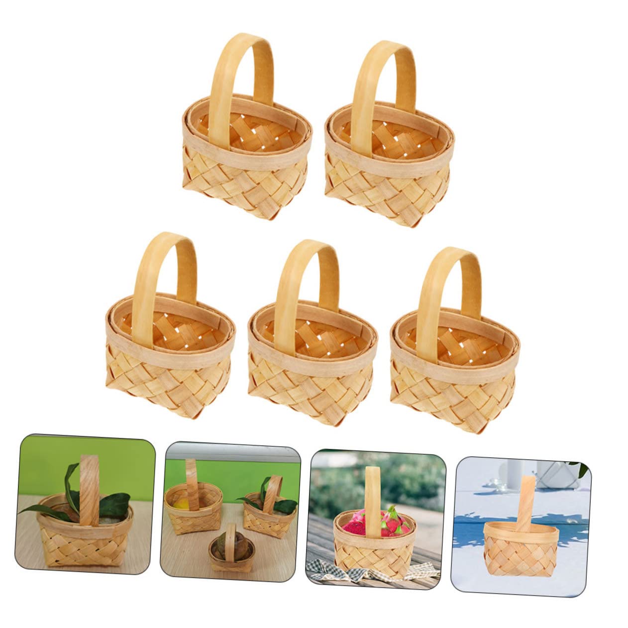 TOPBATHY 25stücke Miniatur Wicker Basket Rustikaler Blumenkorb Für Hochzeiten Partys Und Gastgeschenke Handgefertigte Wäschekörbe
