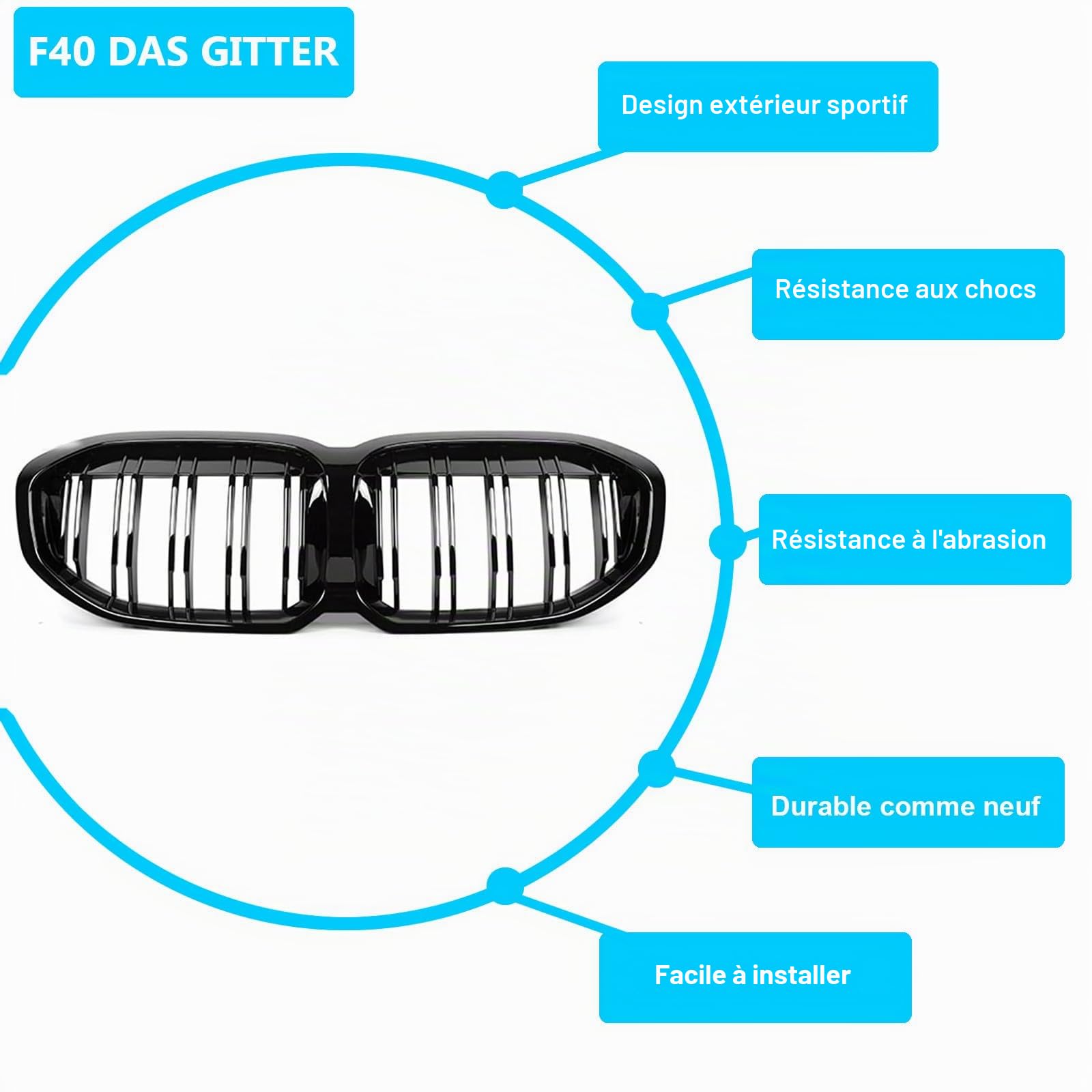 Kühlergrill Nieren Passend pour 1er F40 2019-2024