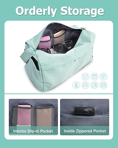 Miniatura 6 de Bolsa de gimnasio para mujer con compartimento para zapatos, bolsa deportiva para hombre con bolsillo húmedo y bolsillo para botella de agua