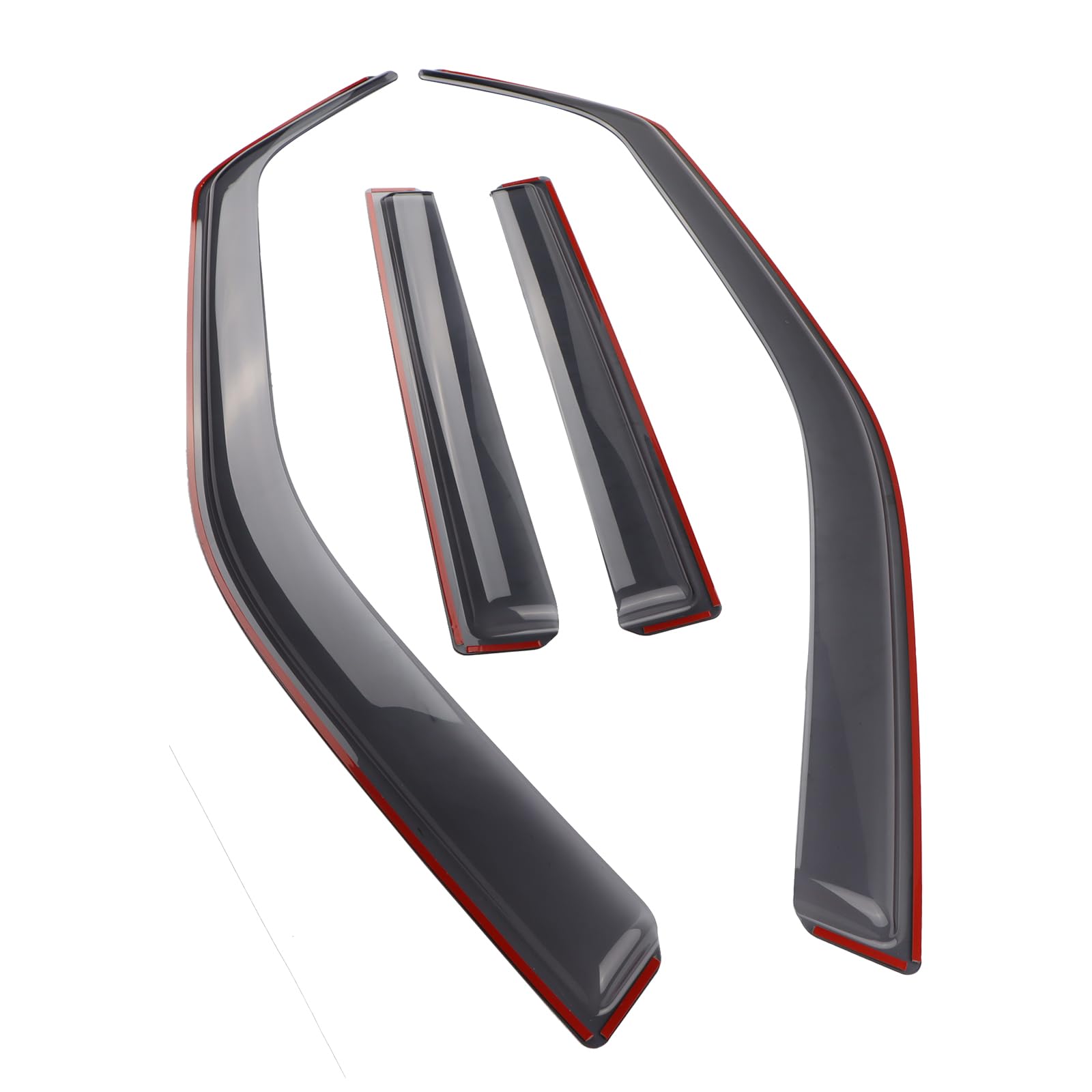 Deflectores de viento para Land Rover Freelander MK2 (2006-2014) SUV de 5 puertas, juego de 4 deflectores de viento integrados, protección contra el viento, la lluvia y el sol, fácil