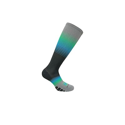 Eurosock Graduated Compression Stripe OTC Crew Cut Socks Shoes Sunset Green