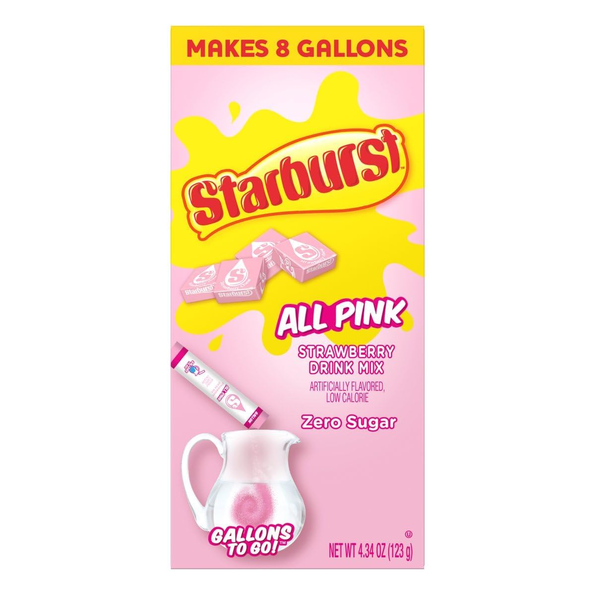 Starburst Strawberry Drink Mix, Zero Sugar, Makes 8 gallons 123g (B0CWS6MCWF) Amazon Price History, Amazon Price Tracker