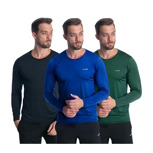 Kit 3 Camiseta Camisa Térmica Masculina Proteção Solar Uv 50+ Manga Longa Dry Fit