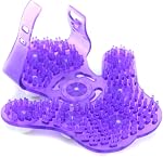 Samyo Gants de massage en forme de palmier avec 9 360-degree-roller Balle en métal soin du corps de beauté (Purple)