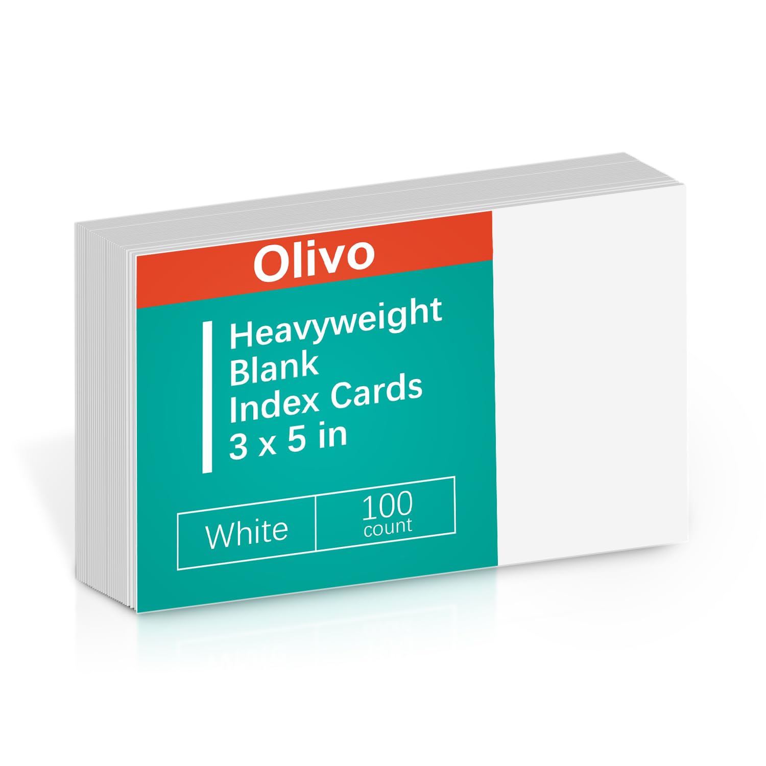 Blank Index Cards 3x5 Unlined Unruled Flash Note Cards 3" x 5", White, 100 Count, 200 GSM Heavy Weight โ image 1