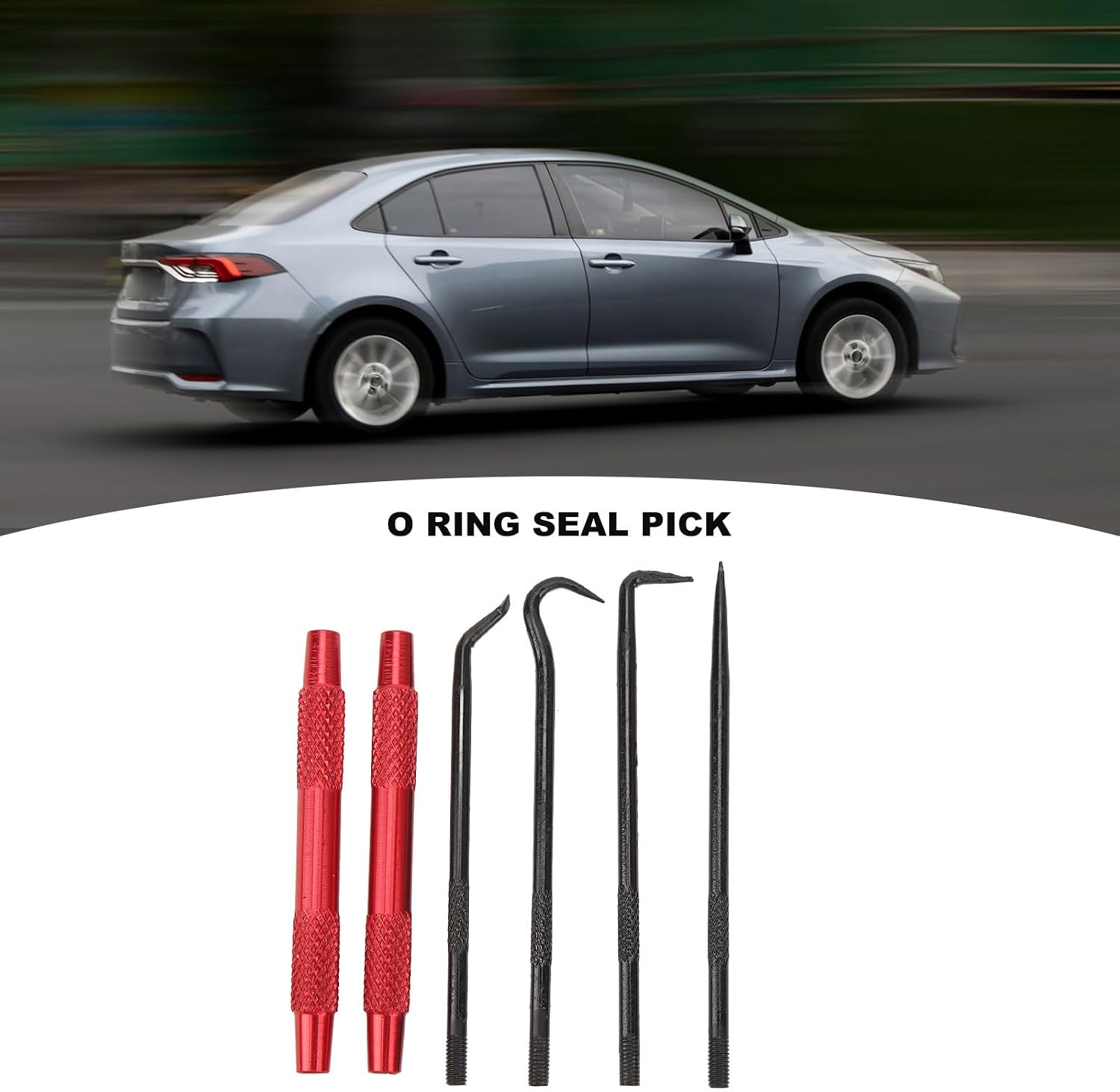 KIMISS 2 Sets Pick and Hook Set O Ring Pick Carbon Steel Easy to Grip Efficient Fast Oil Seal Puller Removal Tool for Cars