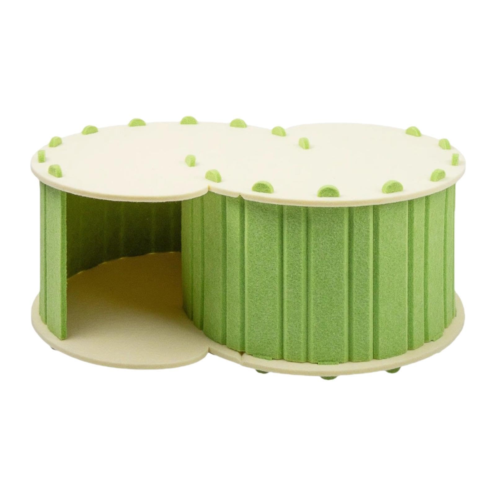 Wswqop Cat Tunnel Bed Interactive Playground Scratch Resistant Removable Cave Nest Hideaway Suitable for Indoor Cats Small Animals, Green