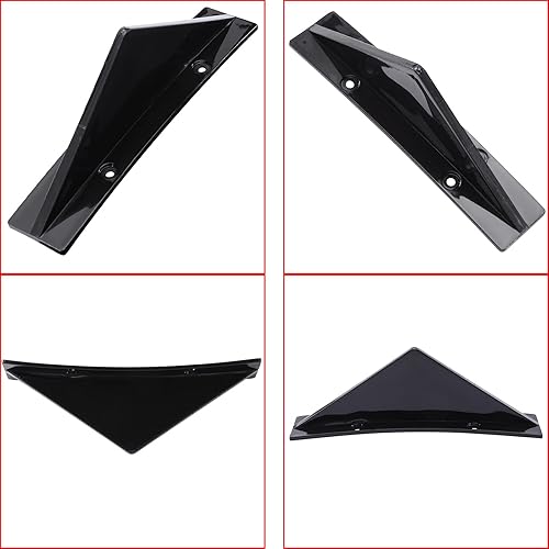 Miniatura 4 de Juego de 4 piezas de difusor universal de parachoques trasero de forma curvada de tiburón para alerón de alerón de alerón, juego de decoración para