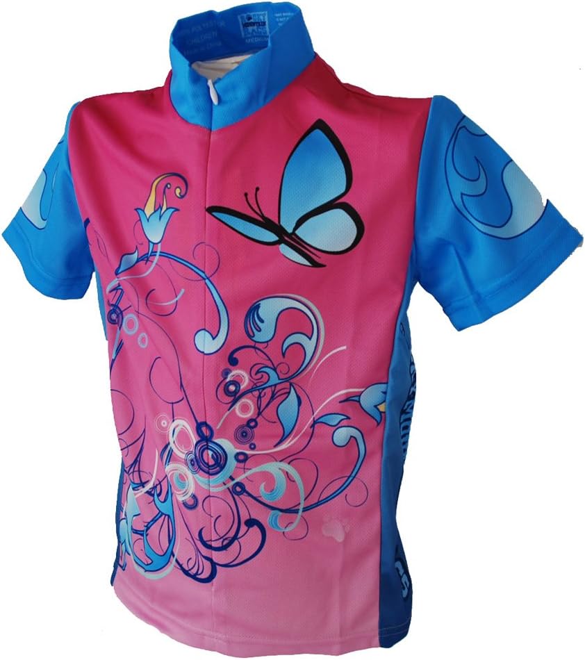 Rocky Mountain Rags Children's Blue Flower Cycling Jersey X-Large (Age 12+) : Clothing, Shoes & Jewelry