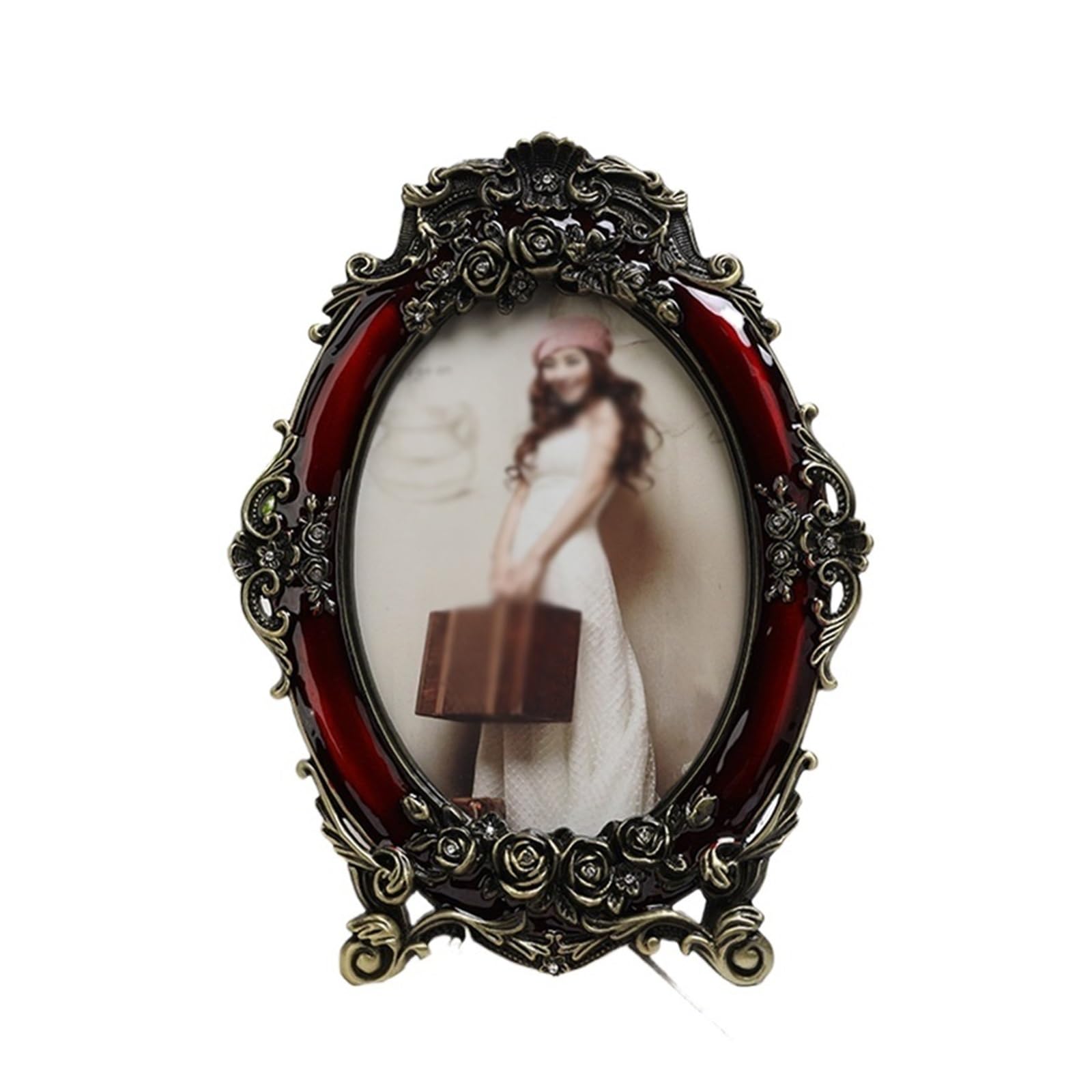 MOBYGKFY Retro Metal Photo Frame Lightweight Home Decoration Embellishments Can Be Swung