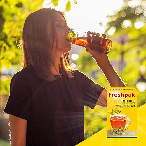 Miniatura 2 de Freshpak Té Rooibos | 40 bolsitas de té sin etiqueta | Rooibos naturales premium | naturalmente libre de cafeína | Apto para dieta cetogénica |