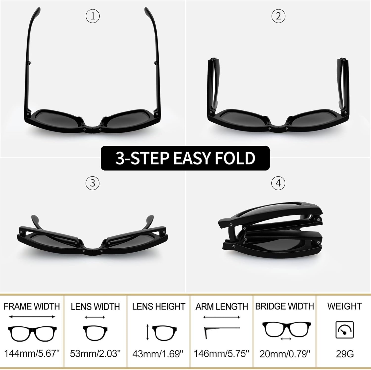 Joopin Square Sunglasses Polarized UV Protection Trendy Designer Sun Glasses Men Women - Image 3