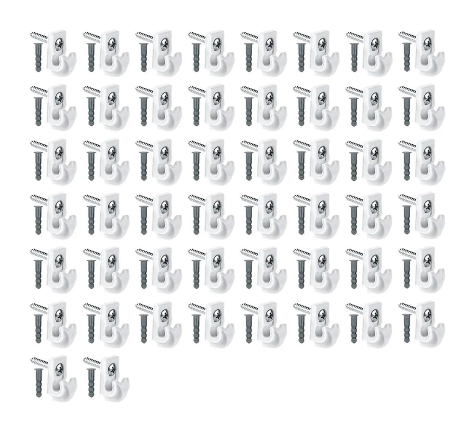DQZRTUECA Outdoor String Light Hook ABS Gutter Shape Pack of 10-50 Screw-in(White-50pc)