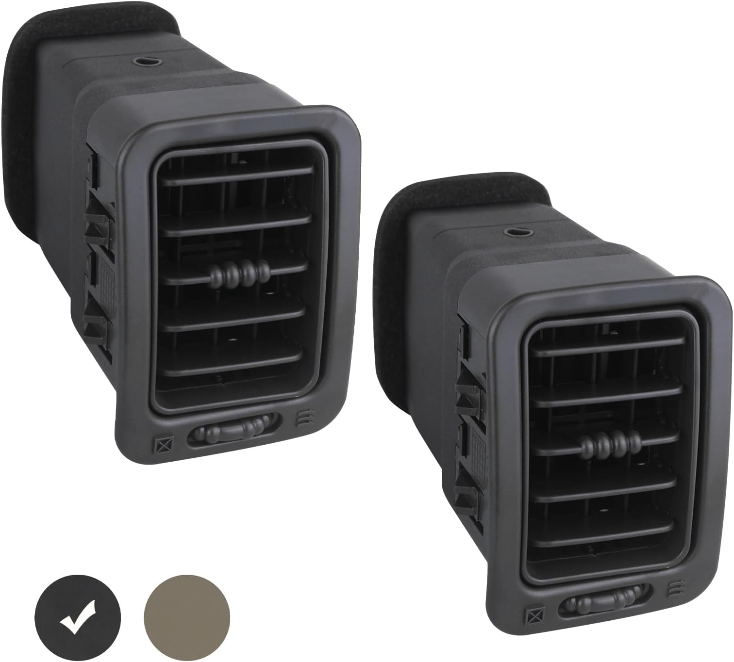 APPERFiT Dash A/C Air Vent Passenger Side (Dark Gray) Compatible with 1999-2007 Chevrolet Chevy Avalanche Silverado Tahoe Suburban/GMC Sierra Yukon/Cadillac Escalade Replaces 15169326 74936