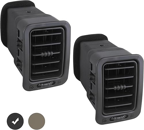 APPERFiT Dash AC - Ventilación de aire lateral del pasajero (gris oscuro) compatible con Chevrolet Chevy Avalanche Silverado Tahoe SuburbanGMC