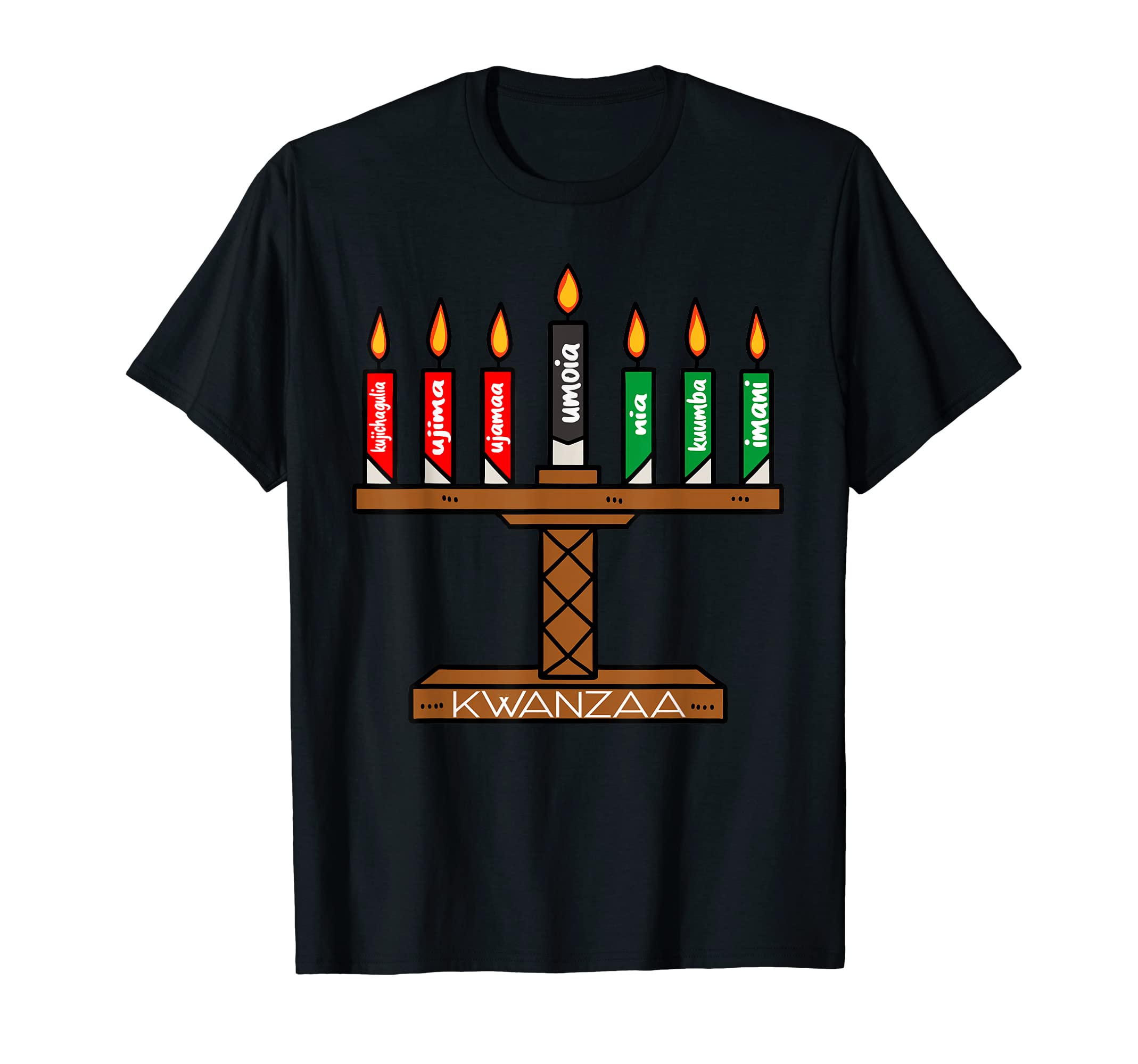 Principles of Kwanzaa Celebration light mishumaaCelebrate Kwanzaa Kinara, Mishumaa With 7 Principles Candles T-Shirt