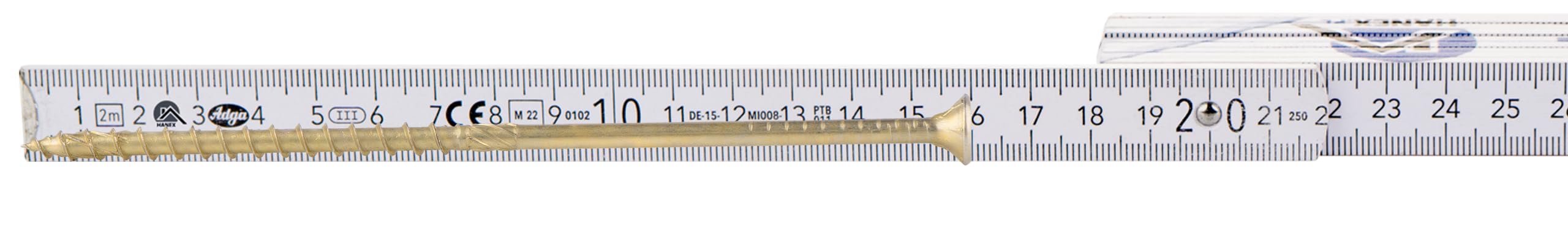 TORX 6.0 x 160 mm TX30 Vis à bois tête fraisée pour terrasse ou panneaux Lot de 100