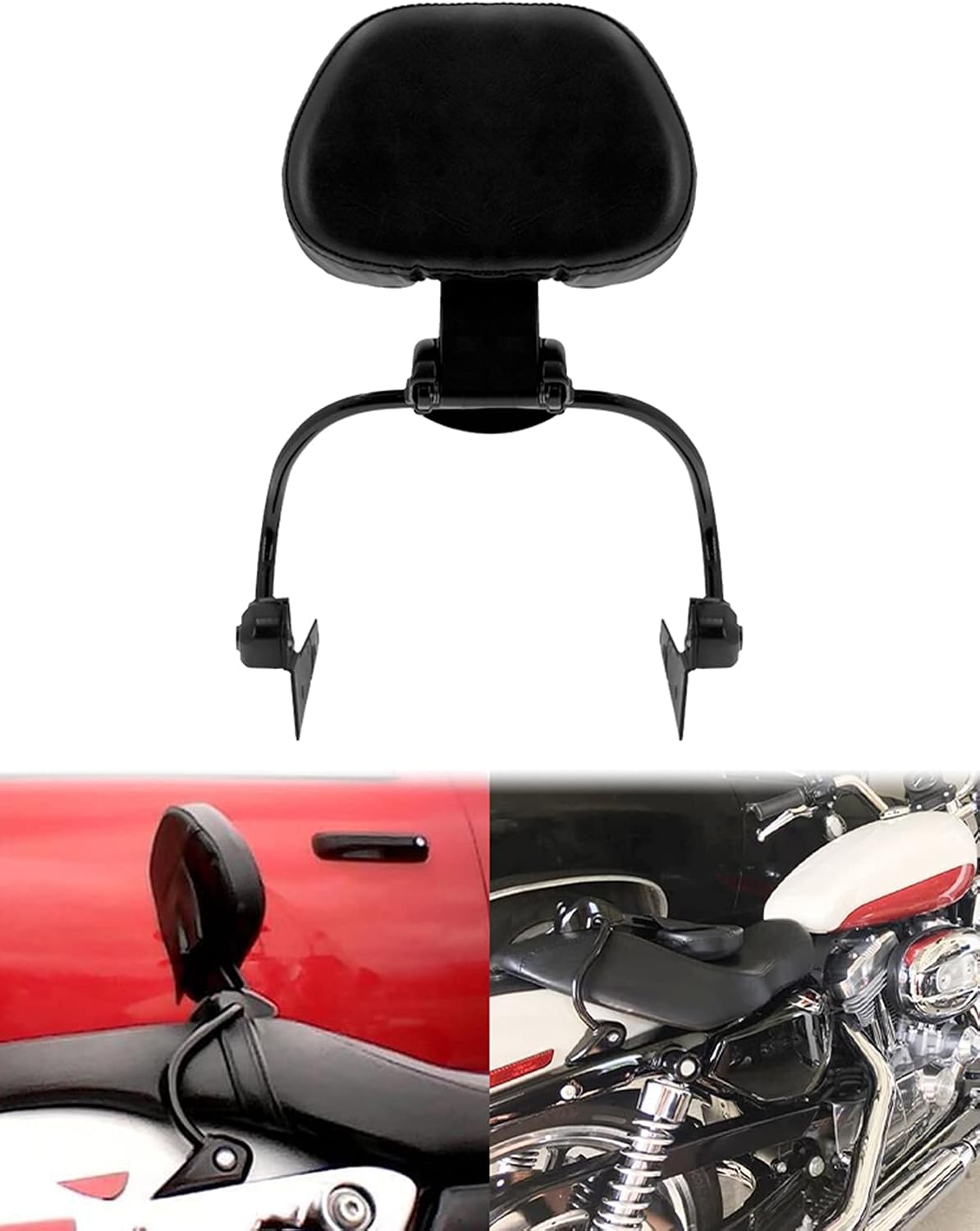 Motorcycle Detachable Driver Sissy Bar Quick-Release Backrest Pad Fit For Harley Sportster XL 883 1200 2004-2022