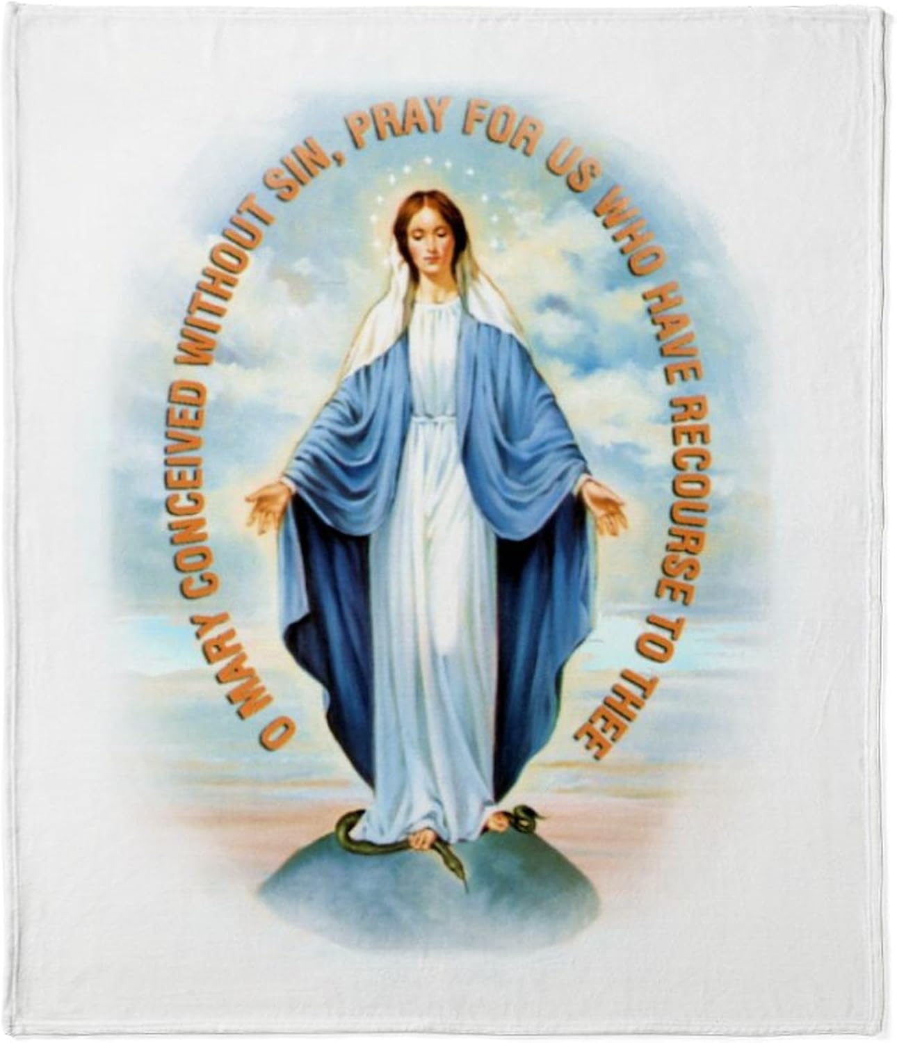 CafePress Our Lady of Lourdes Super Soft Fleece Plush Throw Blanket, 60"x50"