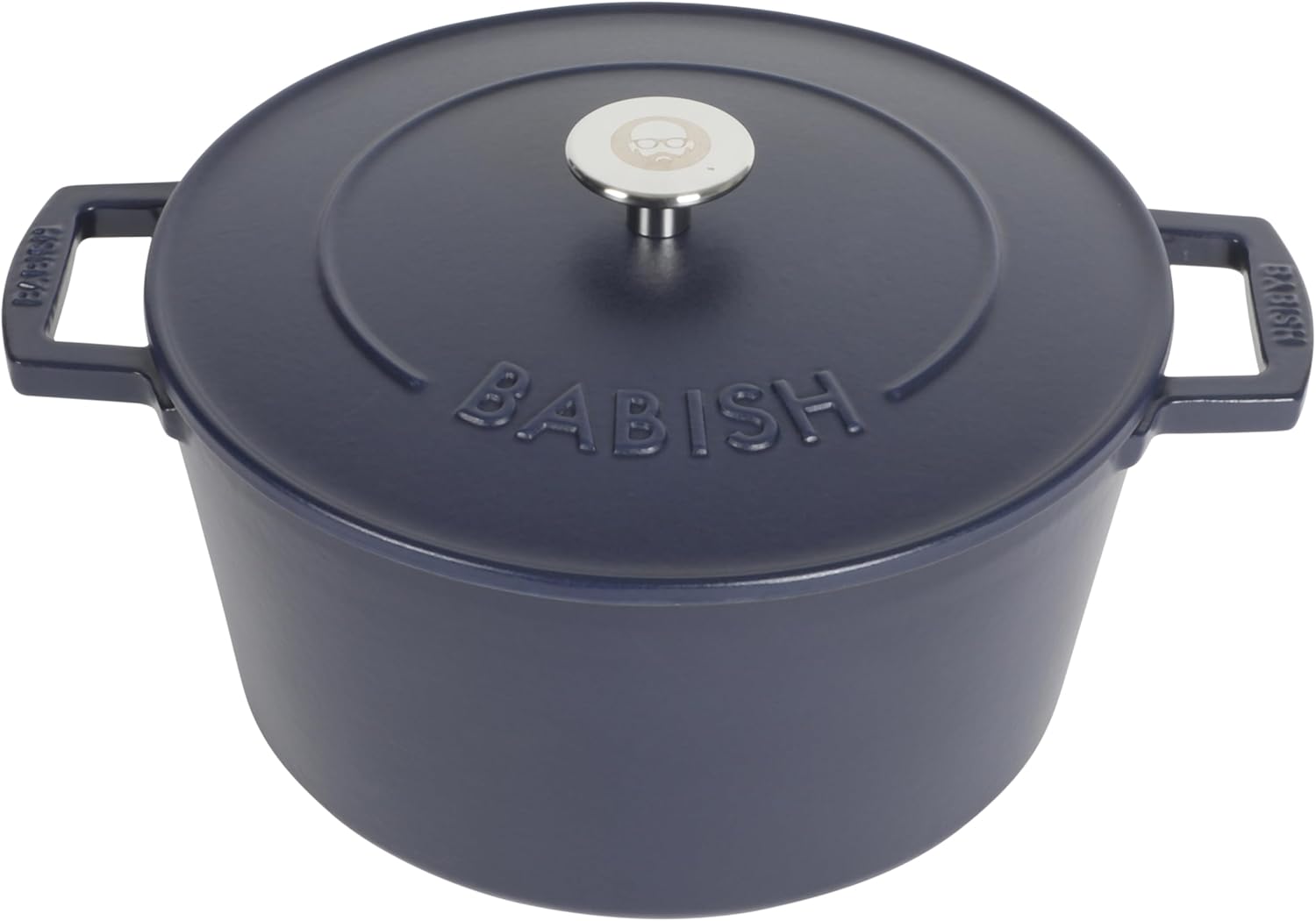 Babish 6-Quart Round Enameled Cast Iron Dutch Oven with Lid – Blue, Heavy-Duty Dutch Oven for Slow Cooking, Braising & Baking