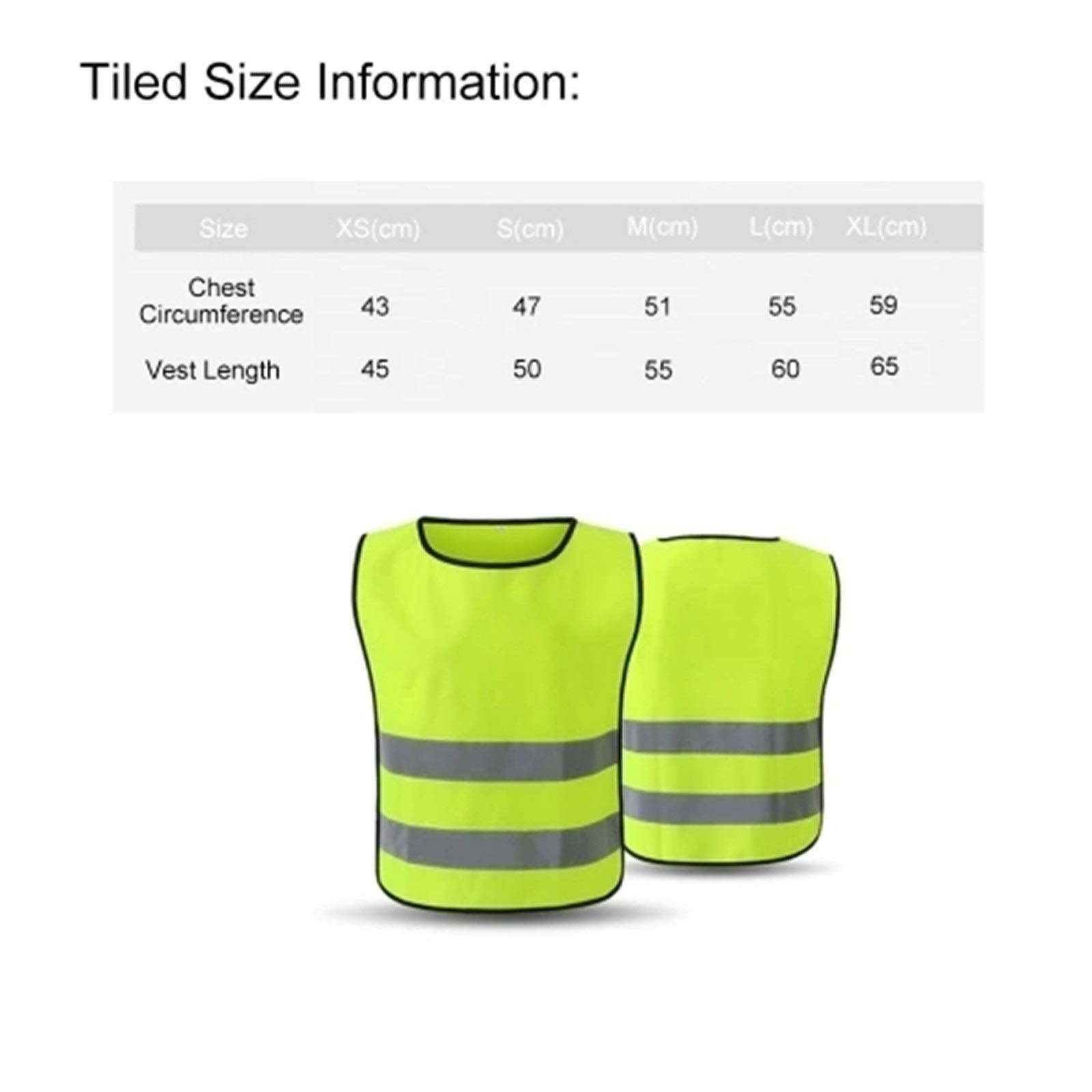 Gilet Réfléchissant Vêtements de Travail Sécurité la sécurité pour L'extérieur(M)