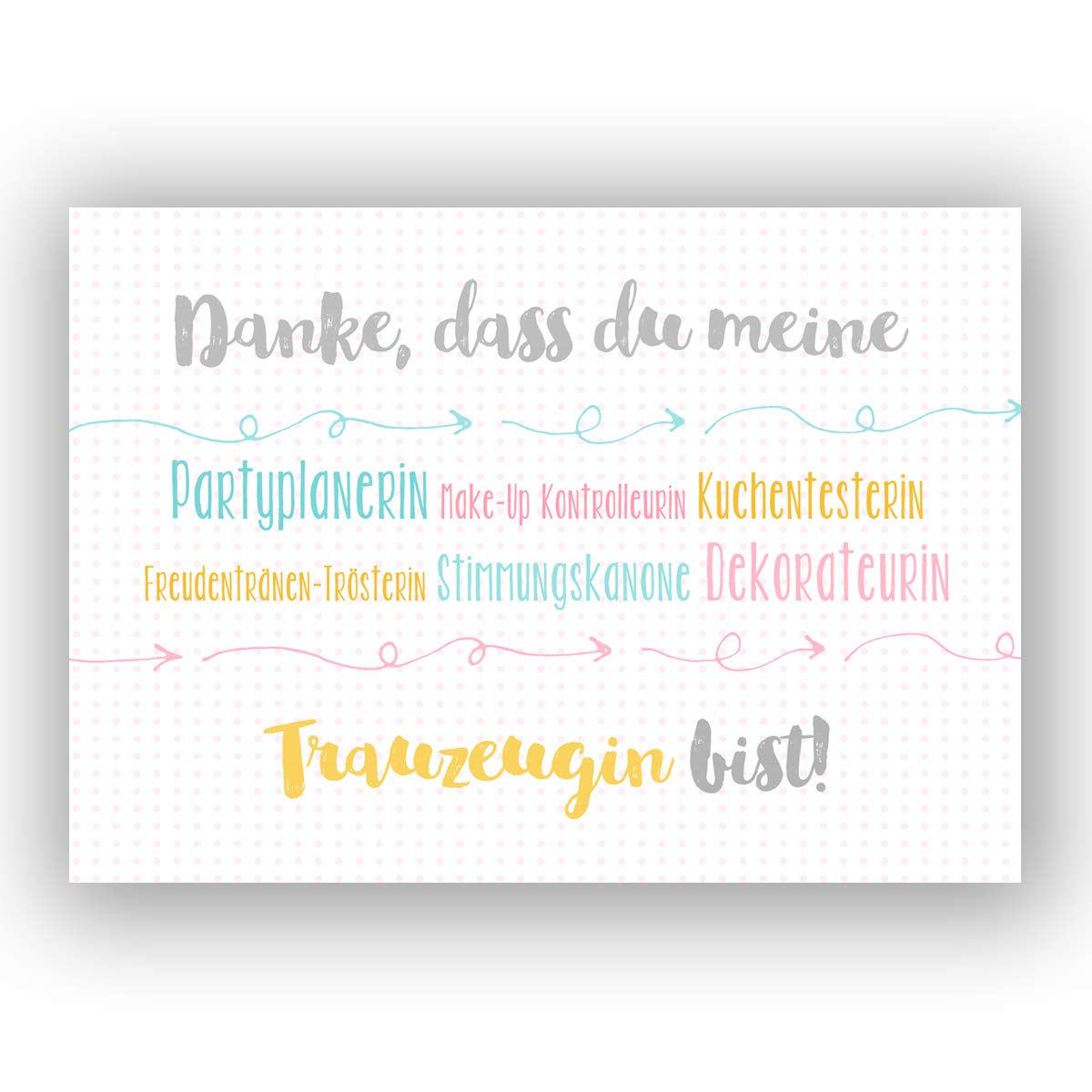 Danke Das Du Meine Trauzeugin Bist