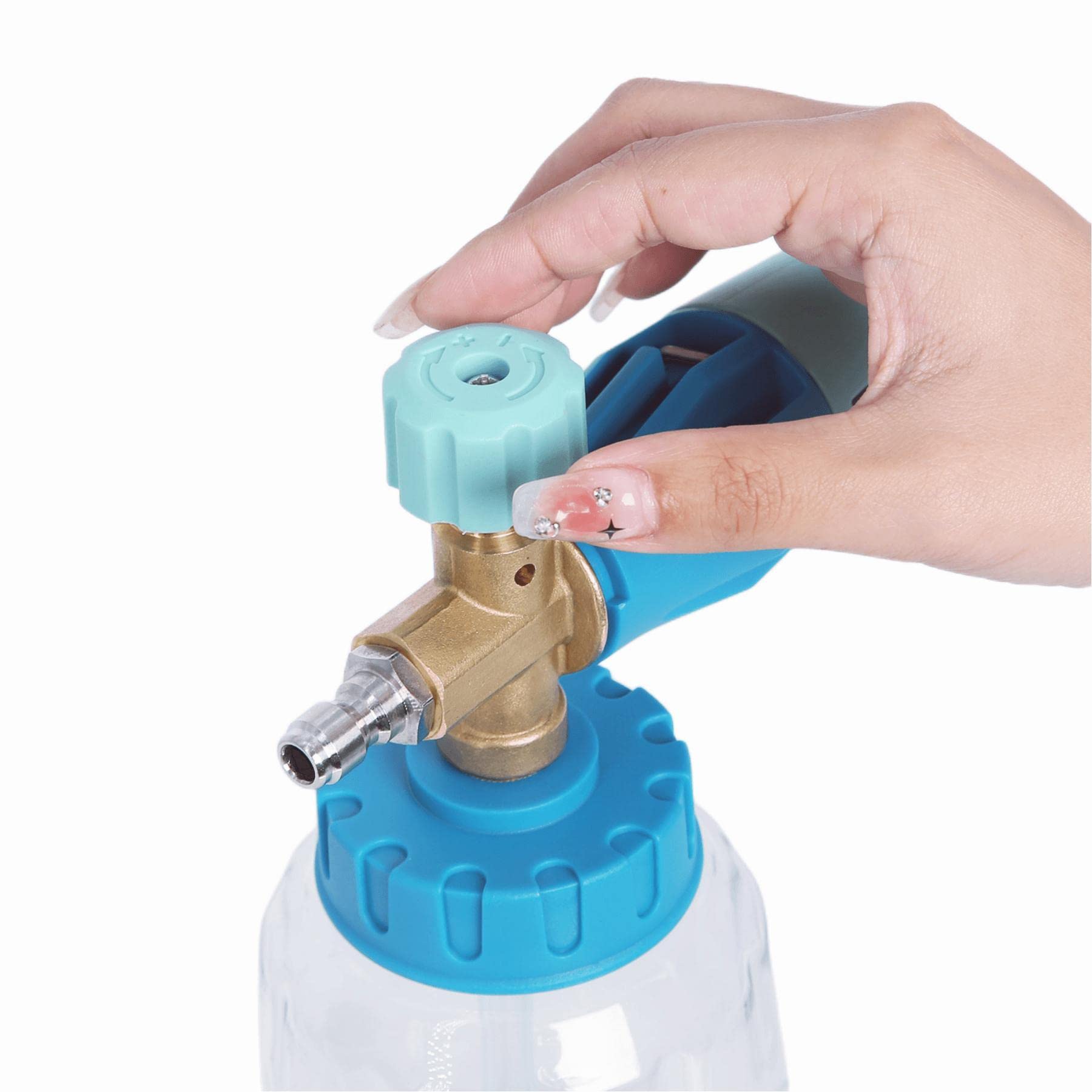 Cañón de espuma ajustable de 1/4 pulgadas, lanza de espuma de nieve para Karcher K2/K3/K4/K5/K6/K7, pulverizador de espuma de lavado de coche para Karcher K1700 K1800 K1900