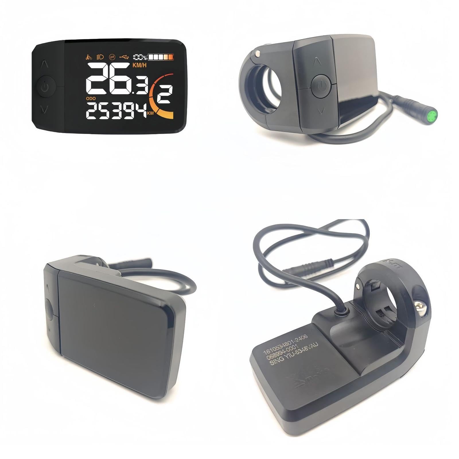 YIJU Electric Bike LCD Display Cycling Computer Dz5348 Parts Indicator Electric Bicycle Component Color LCD Instrument for BBS01, DZ5348 UART