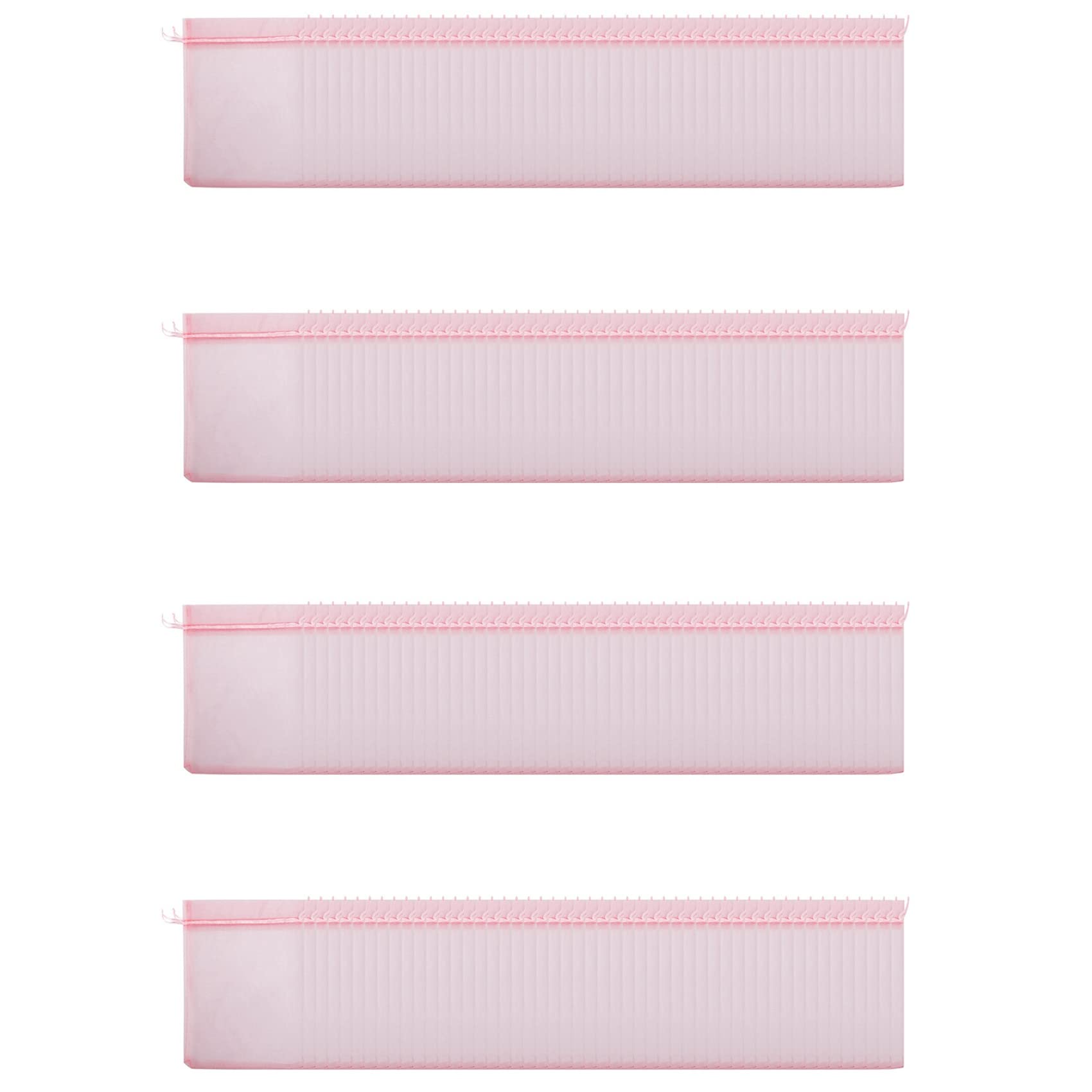 Hndhbfgrt 200Pcs Large Organza Bags Blush Pink, 17X23 cm Mesh Gift Bags Drawstring Jewelry Pouches for Christmas Wedding