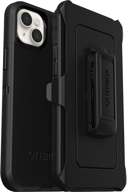 OtterBox Defender Etui do iPhone 14 Plus, Odporne Na Wstrząsy i Upadki, 4 Razy Przetestowane Zgodnie ze Standardami Wojskowymi, Czarne