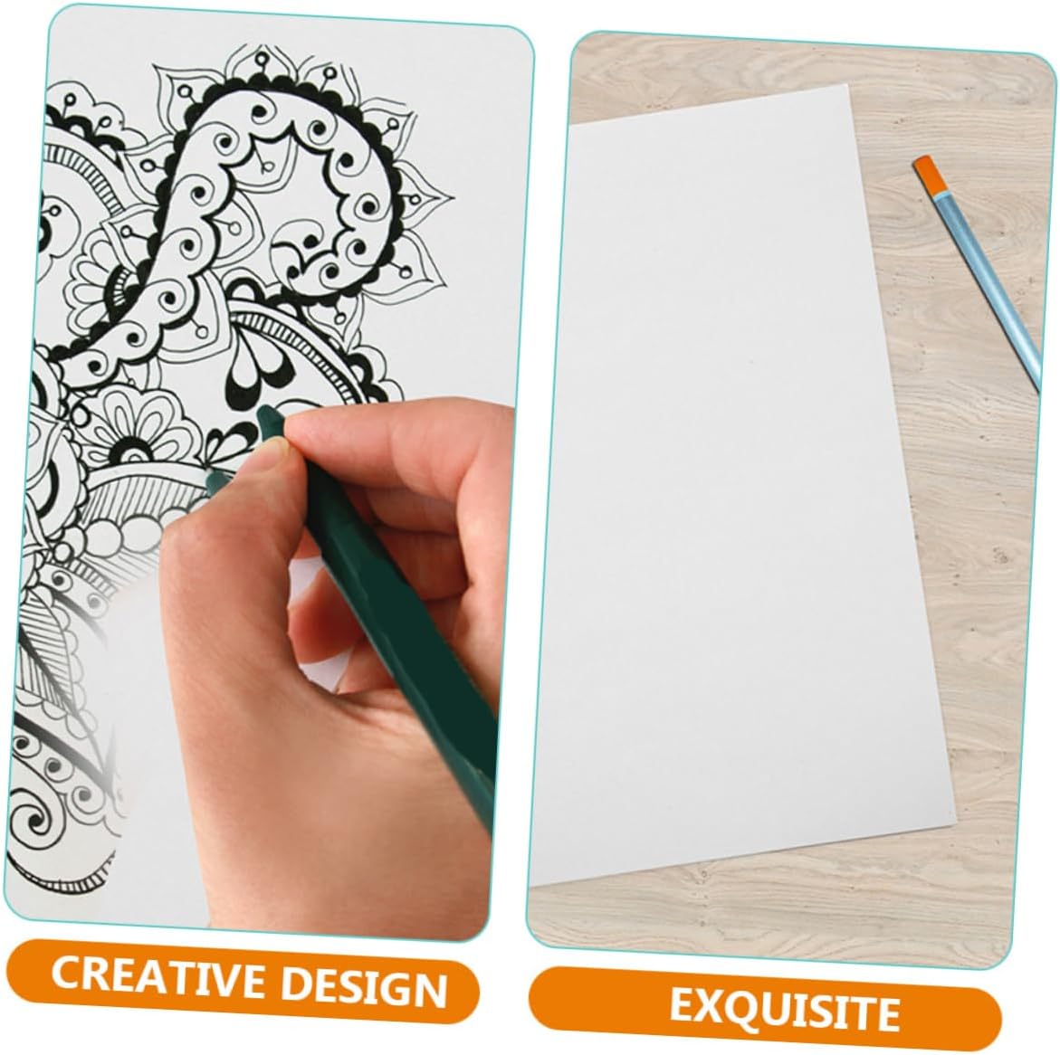 HOMSFOU 100sheets Watercolor for Boys and Girls and Artists Painting Paper for Drawing and Sketching