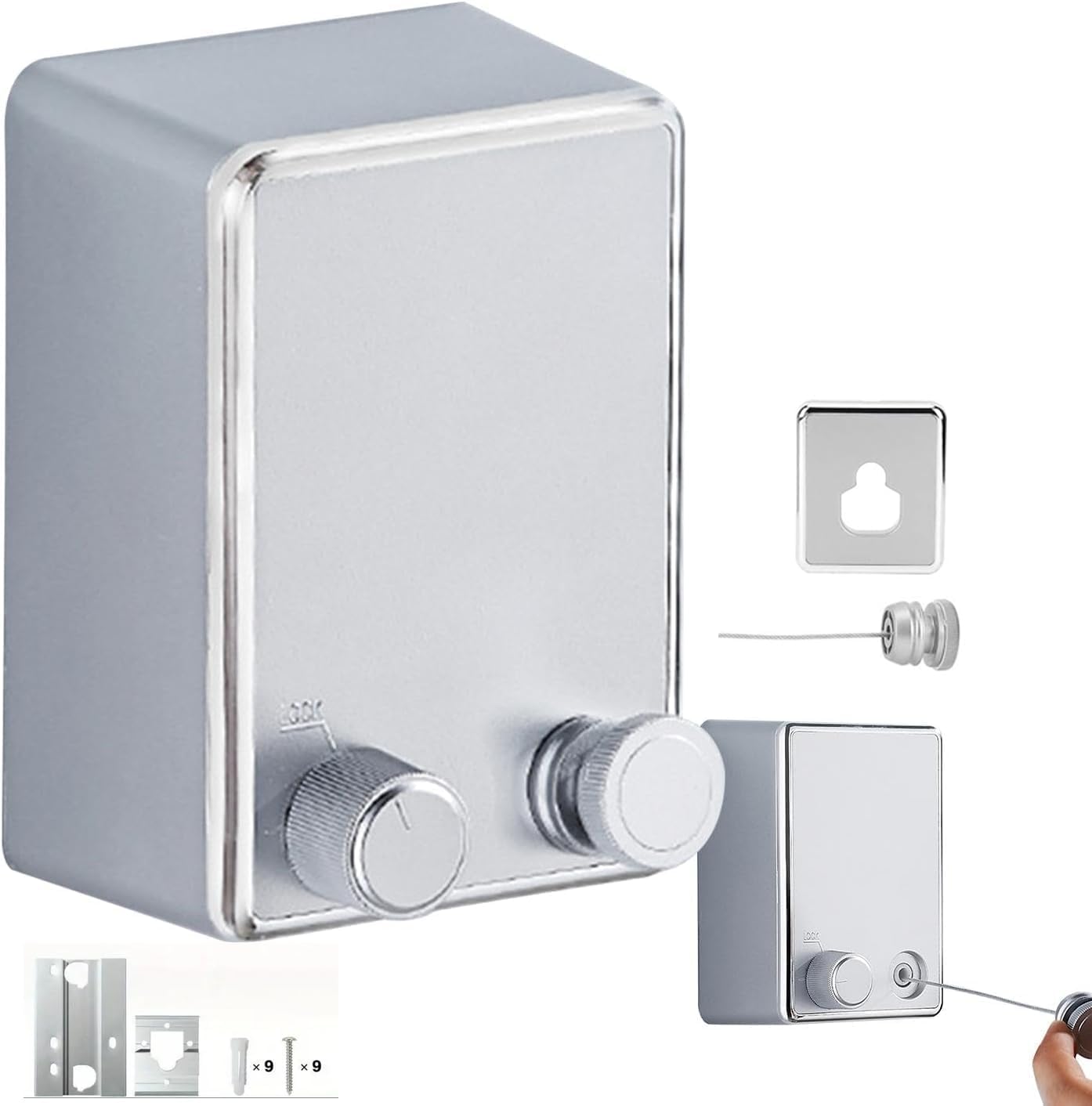 Amazon.com: Retractable Clothesline Indoor/Outdoor Stainless Steel ...