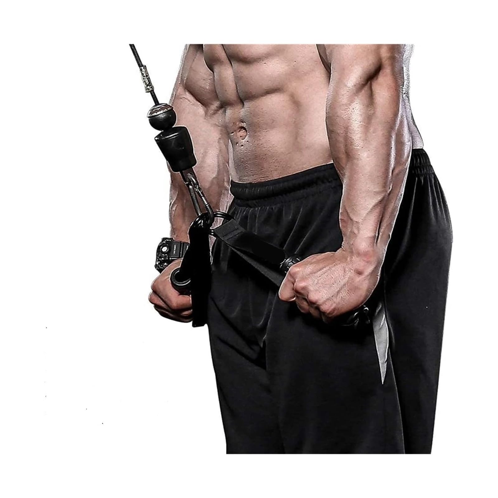 Maniglia Attacco Cavo Palestra Fasce di Resistenza Fitness impugnature for Esercizi Pesanti Maniglie da Palestra (Color : Without Buckles)