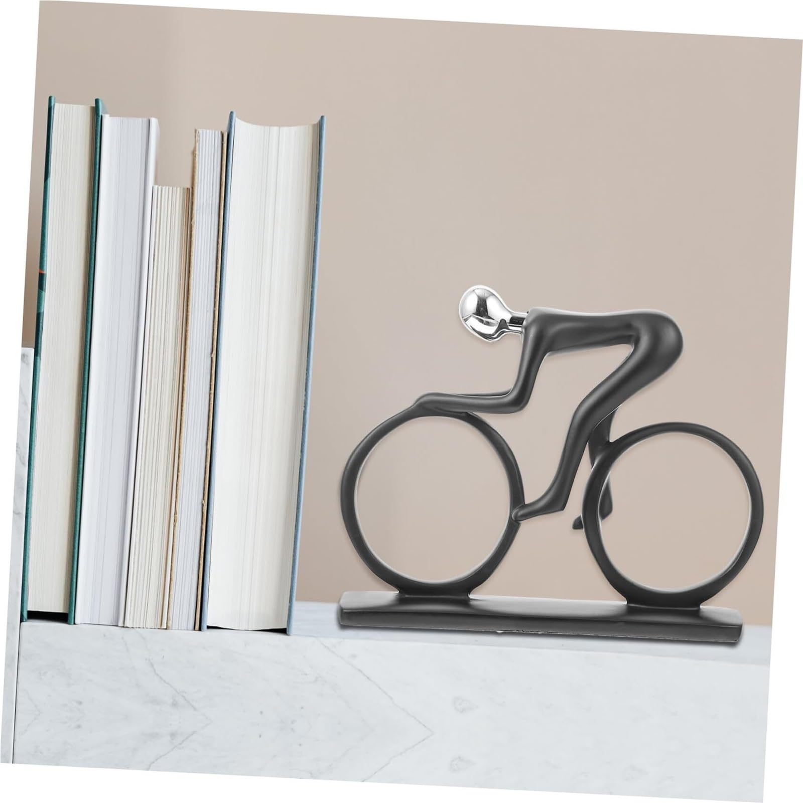 Regalos para Mujeres Estatua de Bicicleta Resina Abstracta, Escultura Moderna, decoración, Adorno artístico, Escritorio único Decoración para estanterías