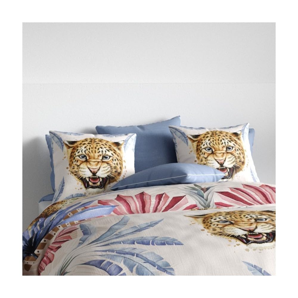 Housse de Couette 260x240 Java + 2 taies Coton 57 Fils