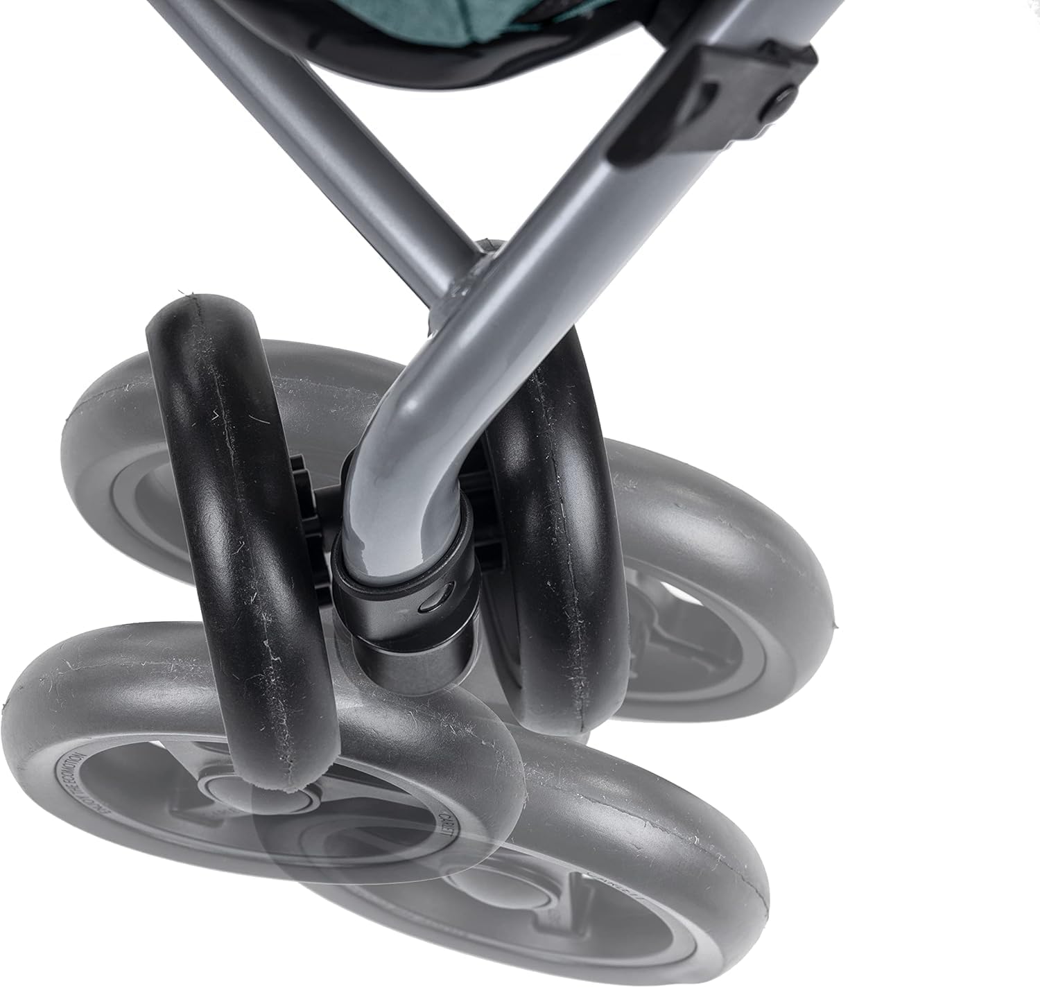 Carlett Carro de la Compra 4 Ruedas Plegable, Bolsa Extraíble de Gran Capacidad 53L/15Kg y Bolsa Térmica 10L, Manillar Regulable, Freno de Seguridad, Convertible a 2 Ruedas, Classic Duo, Color Verde