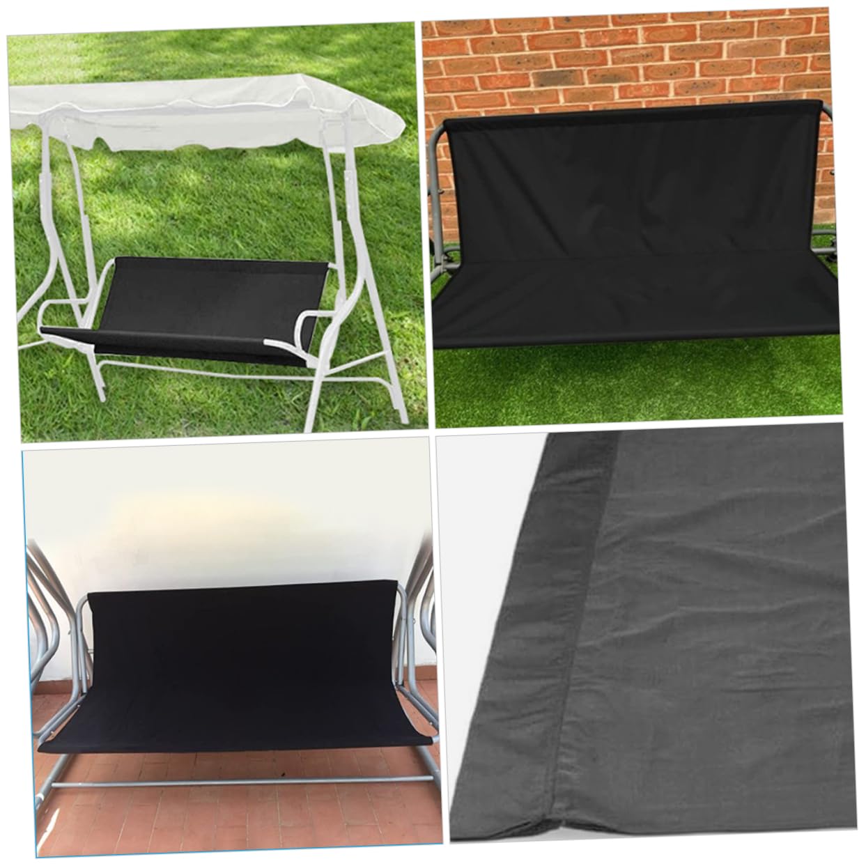 Milisten Housse de Siège de Balancelle pour Patio ou Extérieur Housse de Protection de Rechange pour Banc de Balancelle